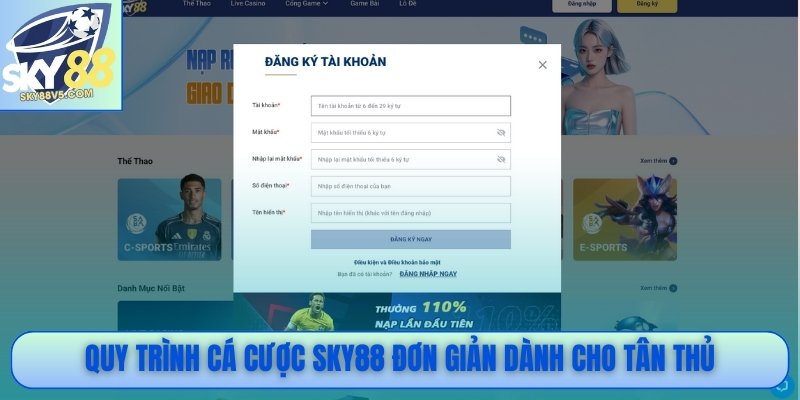 Sky88 – Sân Chơi Cá Cược Hiện Đại | Uy Tín Số 1 Việt Nam 11 Quy trình cá cược Sky88 đơn giản dành cho tân thủ
